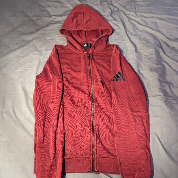 ADIDAS ORIGINALS VINTAGE HOODIE (RED) (EUR M) - Picture 1 of 4